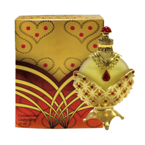 35ml luxury hot-selling Arabian oil perfume with golden bottle for female