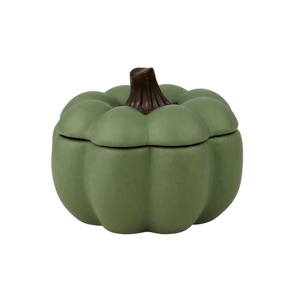 Custom Novelty Fall Candle Home Decoration Soy Wax Pumpkin Ceramic Scented Candles Luxury