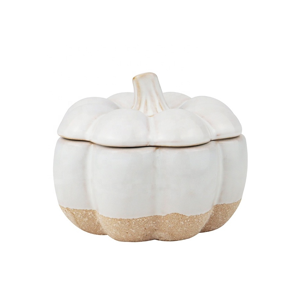 Creative Pumpkin Candle Custom Home Decoration Soy Wax Luxury Scented Ceramic Jar Candles