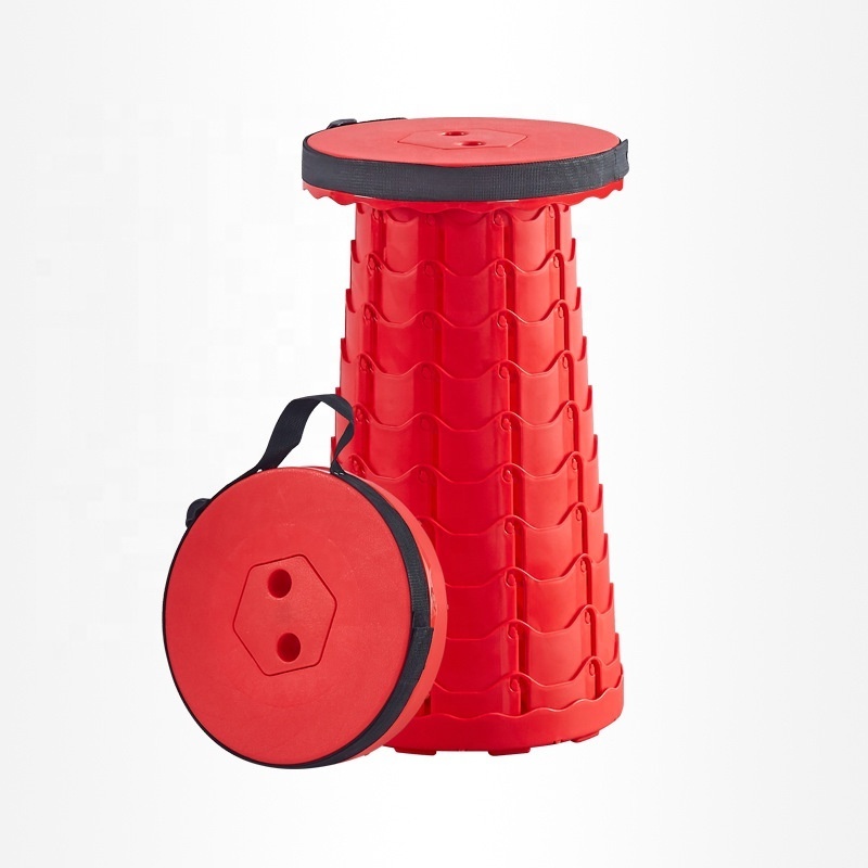 Portable Telescopic Round Retractable Plastic Stool Gardening Folding Stool Coast Travel Beach Vacation Camping Hiking Stool