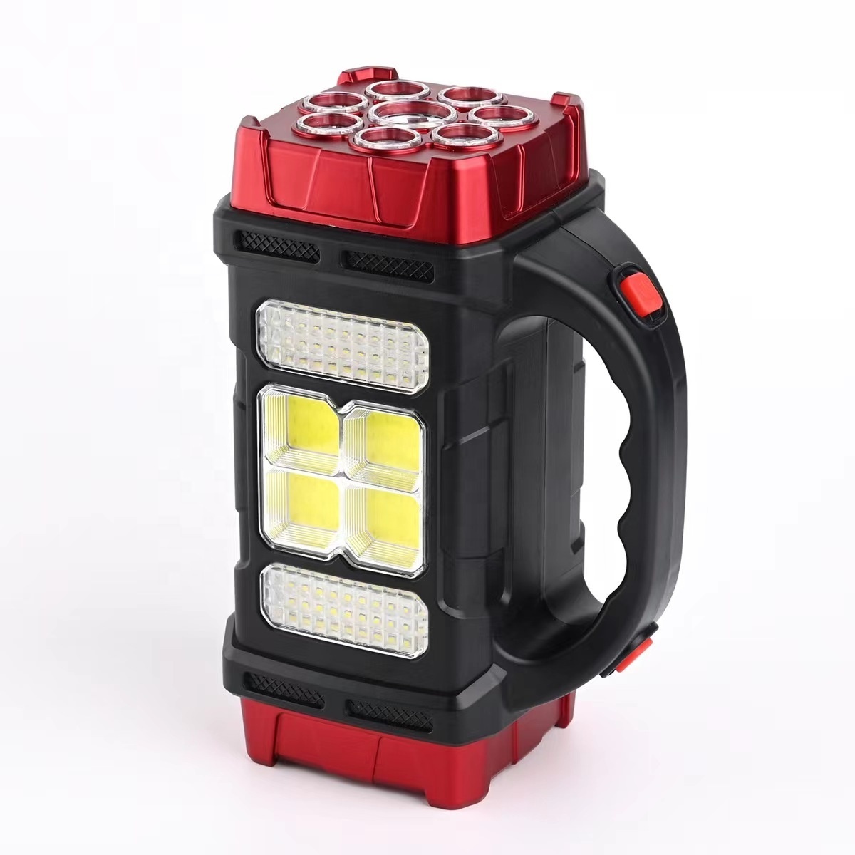 Portable Emergency Solar Searchlight USB Rechargeable Solar Power LED Camping Light LED Flashlight USB Power Bank Camping Lamp