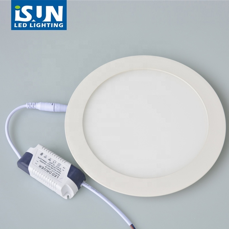 Embedded mounted lamp diameter 220mm round 18 watt led panel light price