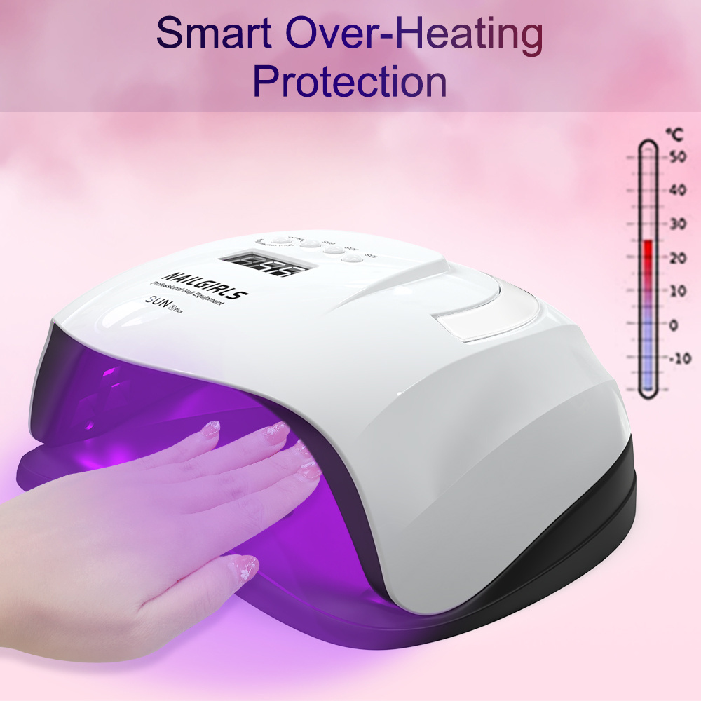 NAILGIRLS Professional 168W UV Nail Gel Polish Dryer Lamp Portable UV Light Machine for Curing Nails