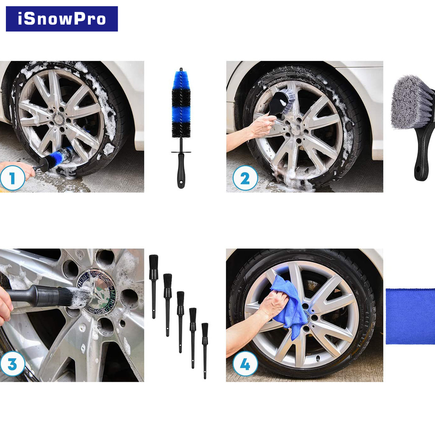 Wheel Cleaning Brush for Cars, Furniture, Apparel, Shoes, Bags and Accessories