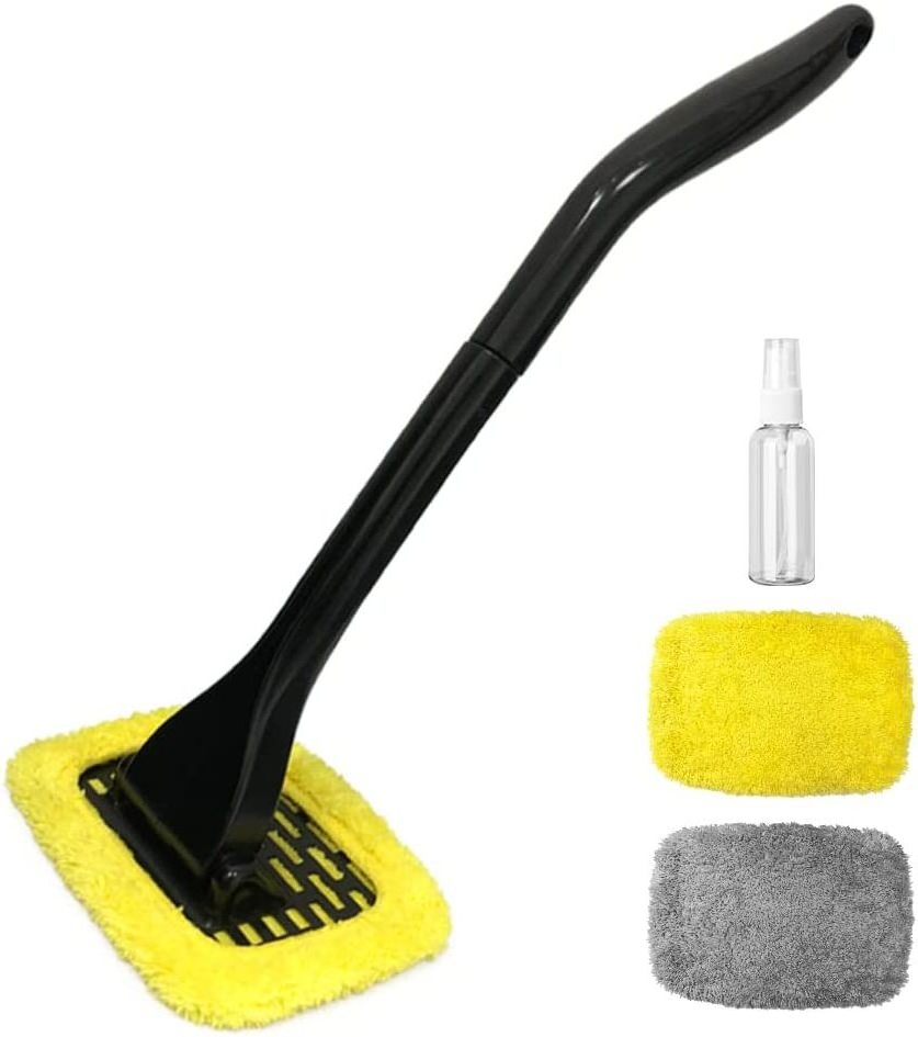 car window cleaning kit windshield cleaner tool glass cleaner tablets brushes Set with long handle and Spray Bottle