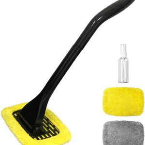 car window cleaning kit windshield cleaner tool glass cleaner tablets brushes Set with long handle and Spray Bottle