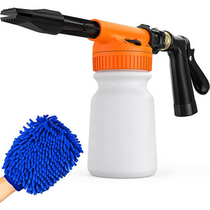 2 Pcs car wash set Car Wash Foam Gun and Microfiber Wash Mitt Car Foam Sprayer foam cannon for pressure washer