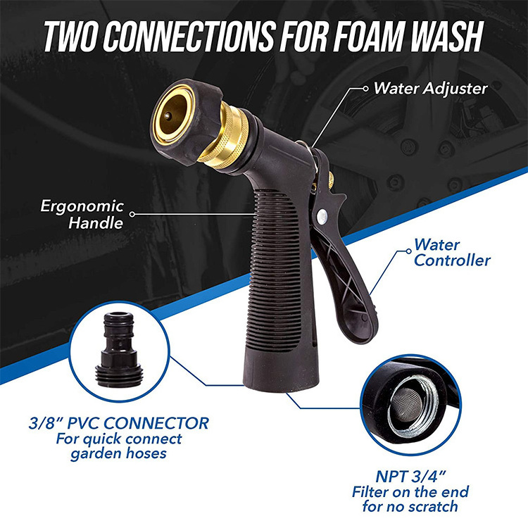 2 Pcs car wash set Car Wash Foam Gun and Microfiber Wash Mitt Car Foam Sprayer foam cannon for pressure washer