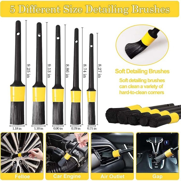 27Pcs Car interior Detailing Kit Auto Detailing Drill Brush Set car cleaning equipment and tools wash & care products