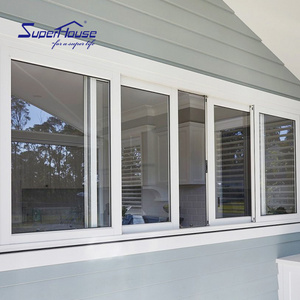 Australian Standard Double Glazed Glass Aluminum Sliding Windows