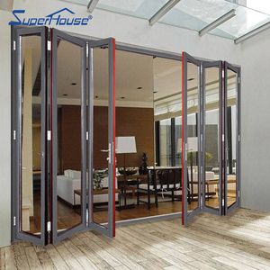 Superhouse Used Mobile Home Doors for Sale Glass Exterior Sliding Folding Doors Graphic Design Stainless Steel Modern Hotel