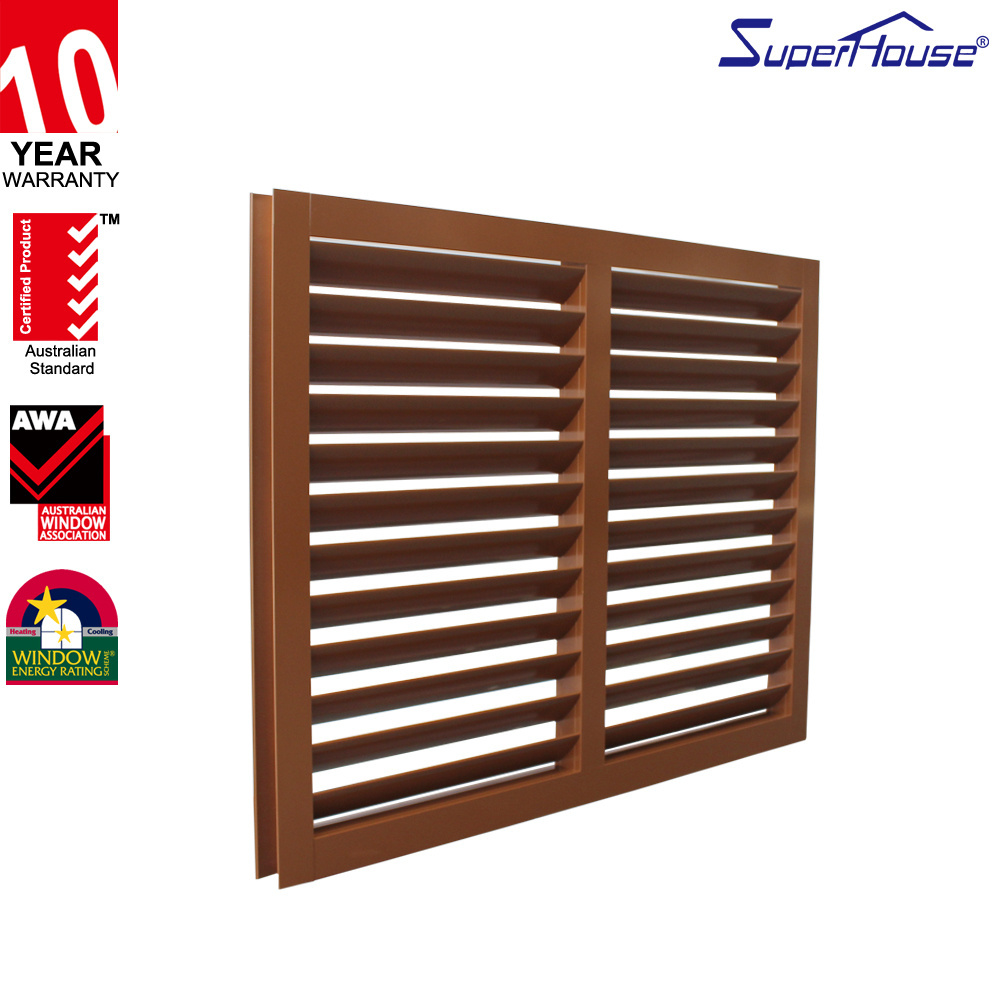 superhouse louvered windows Aluminum Frame Adjustable Glass Louver Windows Aluminium Louvre Shutter Window Manufacturer