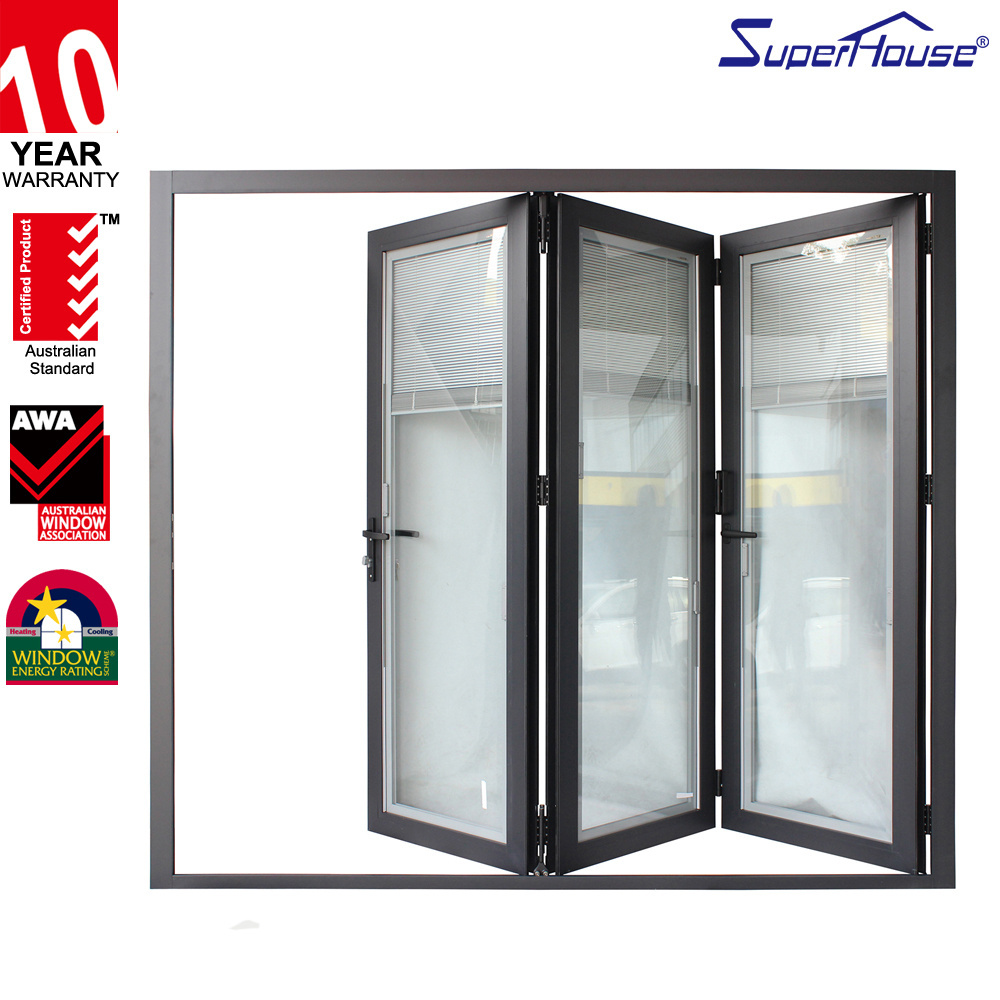 Superhouse Used Mobile Home Doors for Sale Glass Exterior Sliding Folding Doors Graphic Design Stainless Steel Modern Hotel