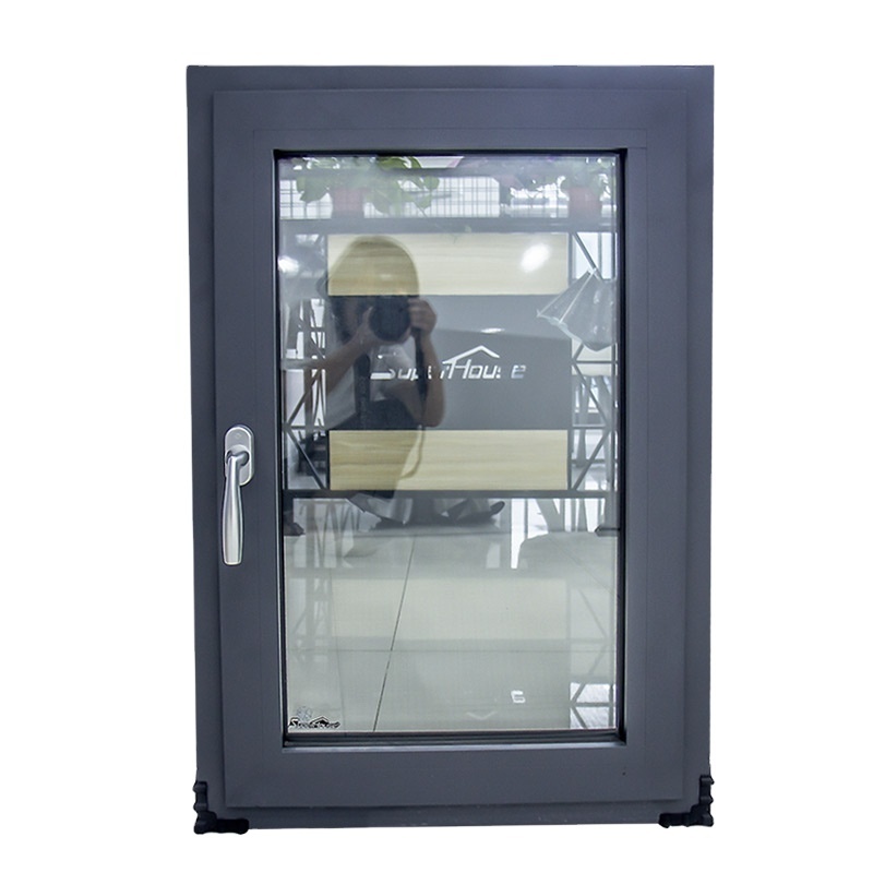 Nfrc Certified China aluminium Window Manufacture Modern Large Glass Narrow Frame Slim Bathroom Windows