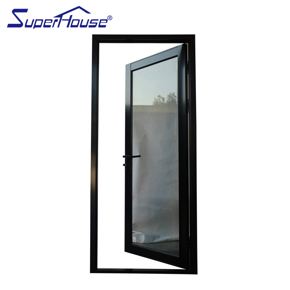 superhouse Security Wrought Iron Patio French Hinged Door Aluminum Double Glass French Entry Door