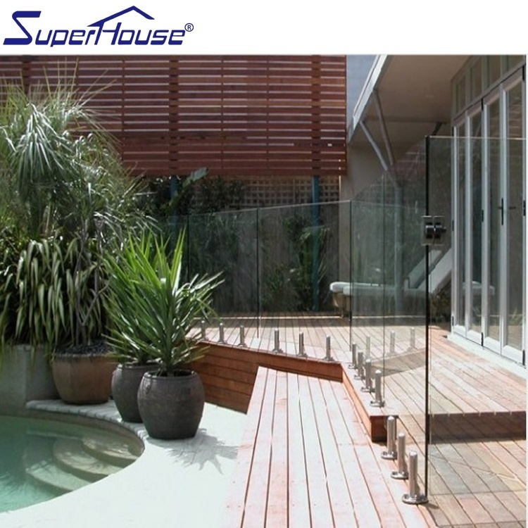 Superhouse Frameless Balustrade Glass Railing 12-13.52mm Swimming Pool Glass Fence Deck Pool Glass Spigots Balustrade