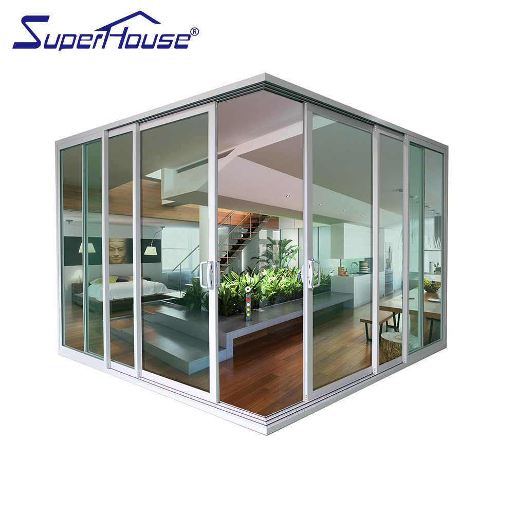 Superhouse USA Canada Australia market use 153T aluminum glass sliding doors