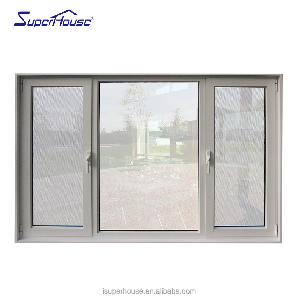 Superhouse AS2047 NFRC standard hurricane impact casement aluminum profile windows and door