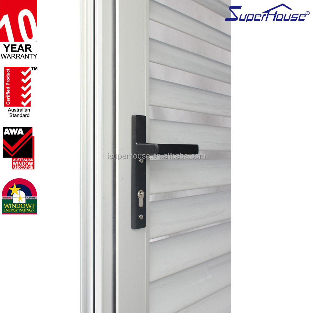 superhouse bullet proof sliding glass doors Economical exterior aluminium louver swing out door