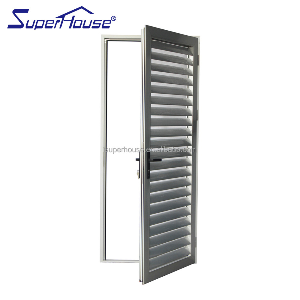 superhouse bullet proof sliding glass doors Economical exterior aluminium louver swing out door