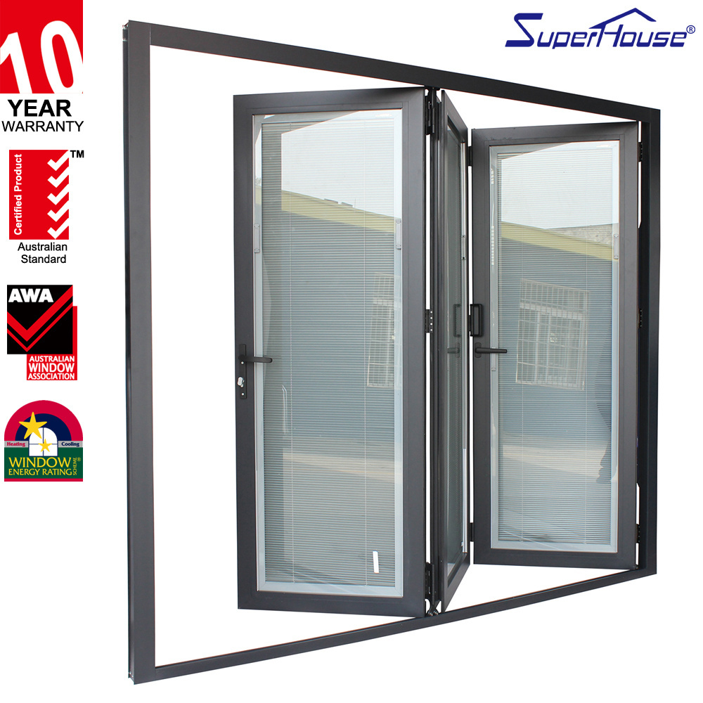 Superhouse Used Mobile Home Doors for Sale Glass Exterior Sliding Folding Doors Graphic Design Stainless Steel Modern Hotel