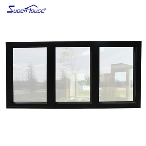 Hurricane Impact Modern Design Storefront Windows Factory Price Aluminum Frame Fix Window Double Glazed Fixed Windows