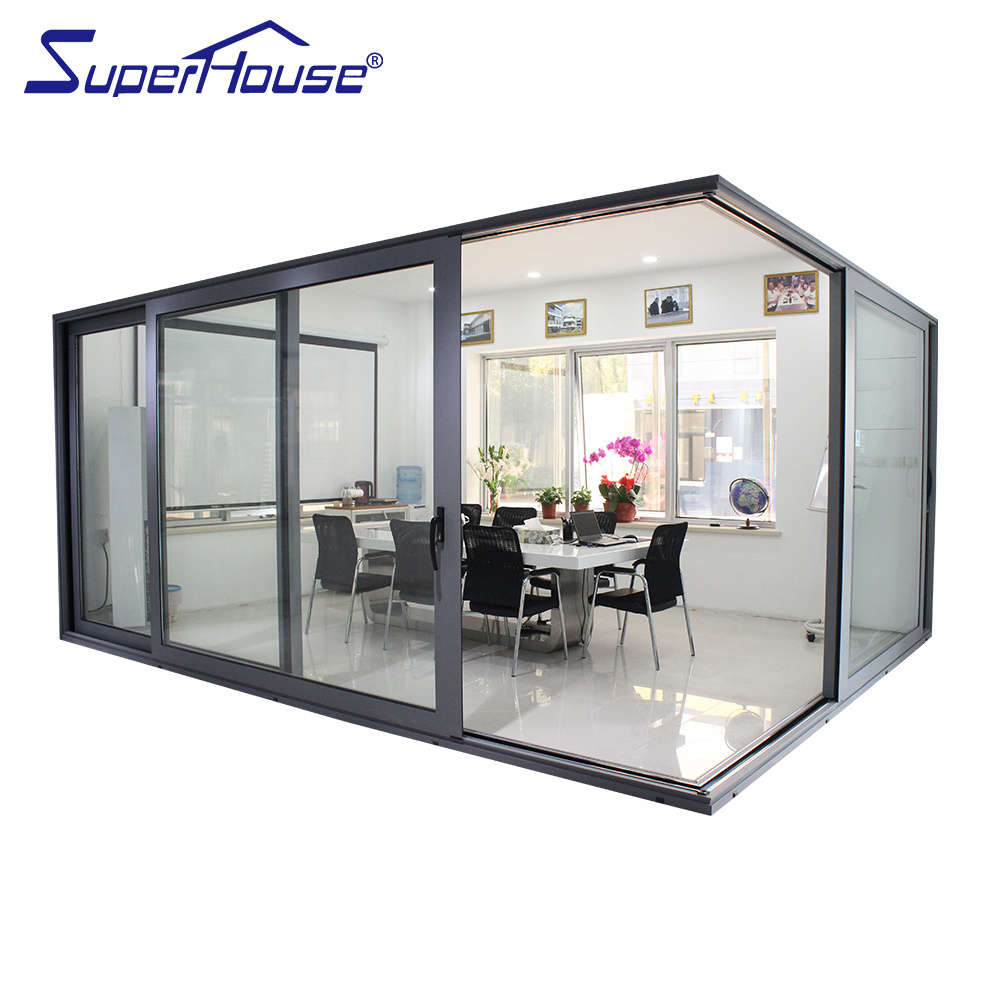 Superhouse USA Canada Australia market use 153T aluminum glass sliding doors