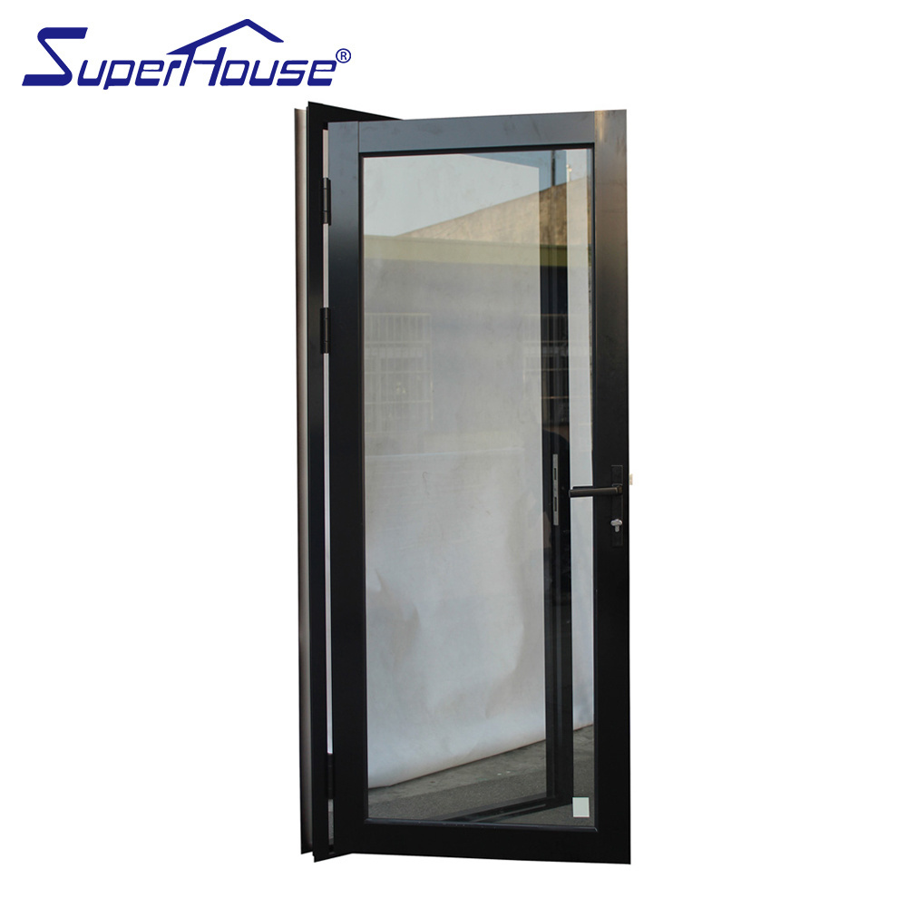 superhouse Security Wrought Iron Patio French Hinged Door Aluminum Double Glass French Entry Door