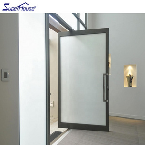 Glass Pivot Door for Villa Exterior Aluminium Steel Swing Modern French Door Aluminum Alloy Double Glazing Entry Doors Hotel