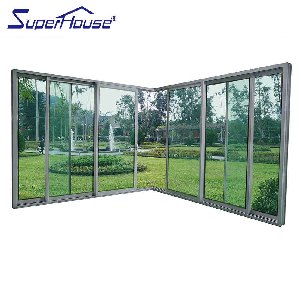 Superhouse USA Canada Australia market use 153T aluminum glass sliding doors