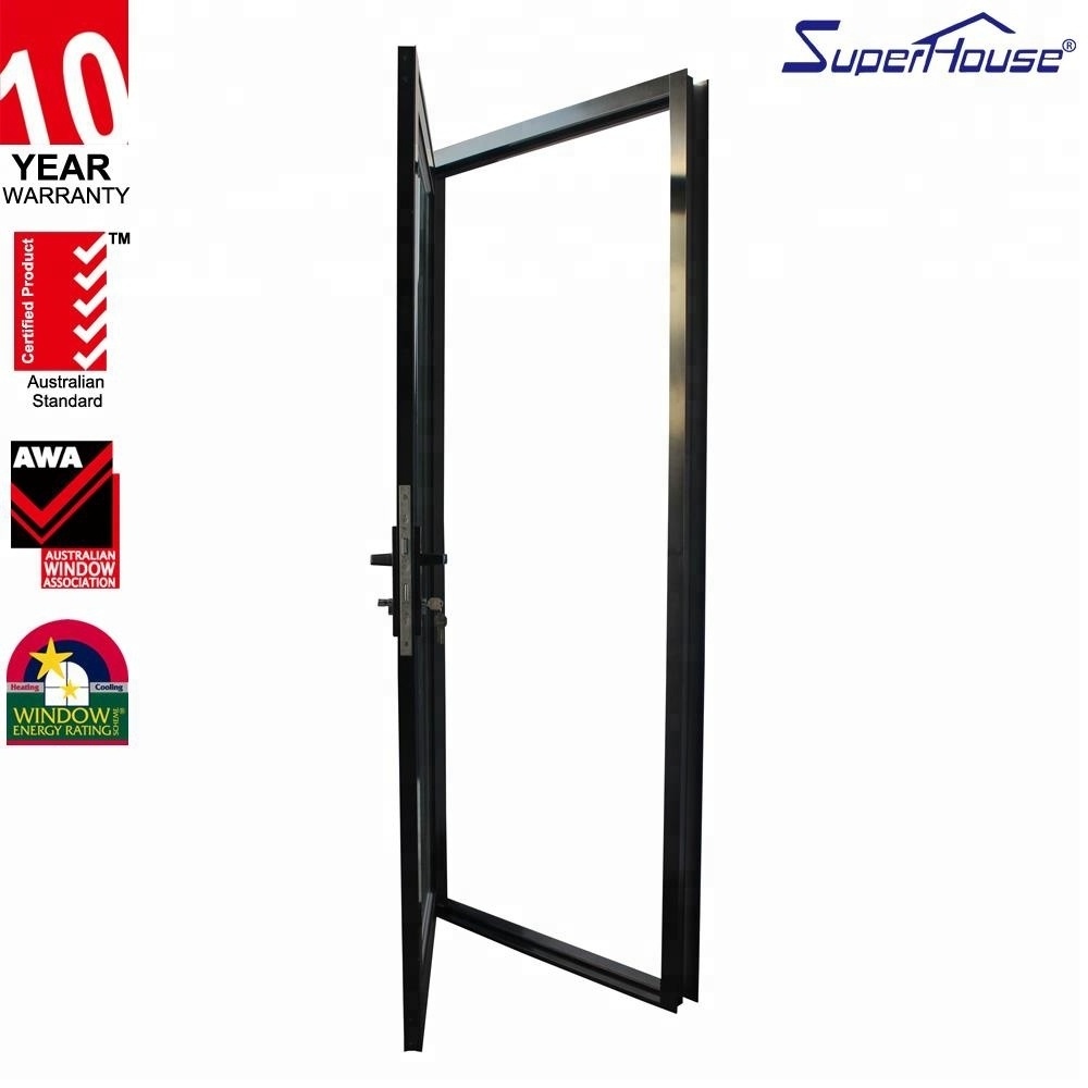 sound proof office entrance glass dutch door aluminium metal glass double entry doors from China