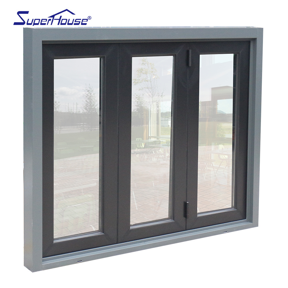 Superhouse Aluminium Tempered Glass Bifolding Windows Horizontal Folding Local Window Aluminium Bifold Window with cheap price