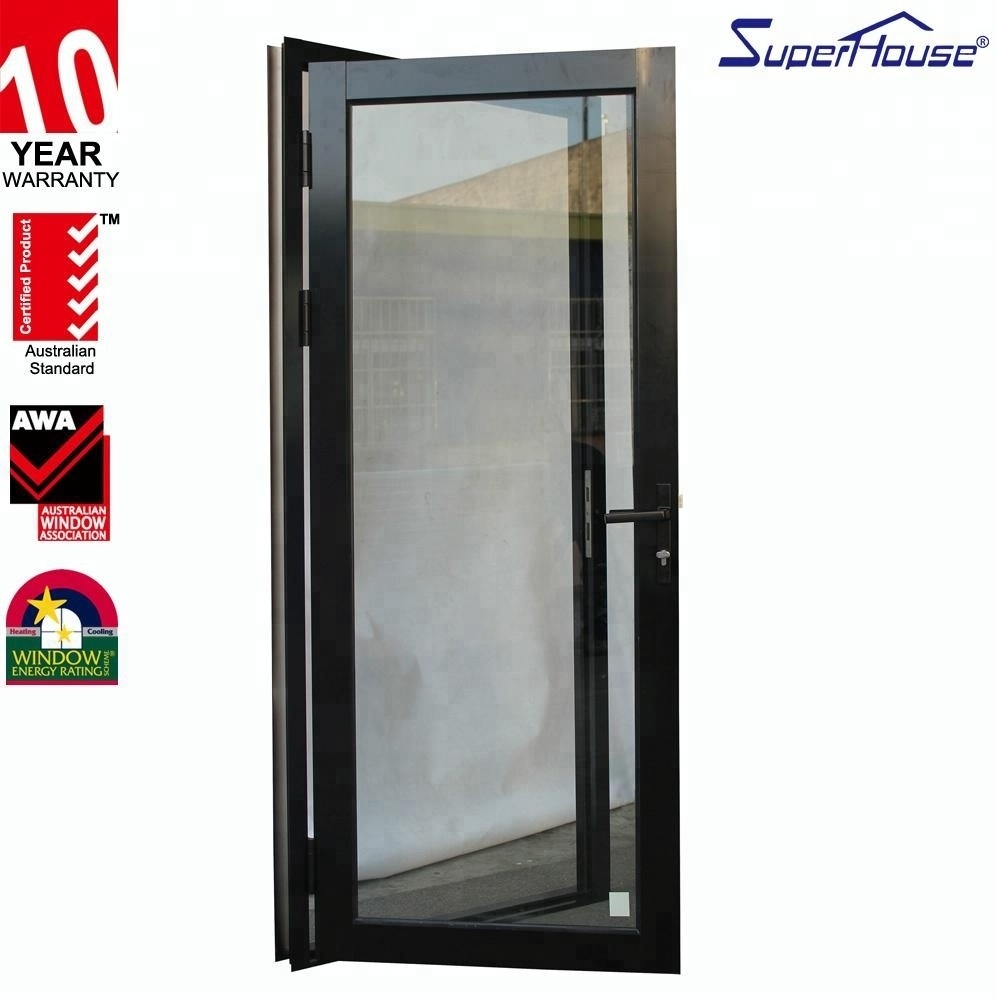 sound proof office entrance glass dutch door aluminium metal glass double entry doors from China