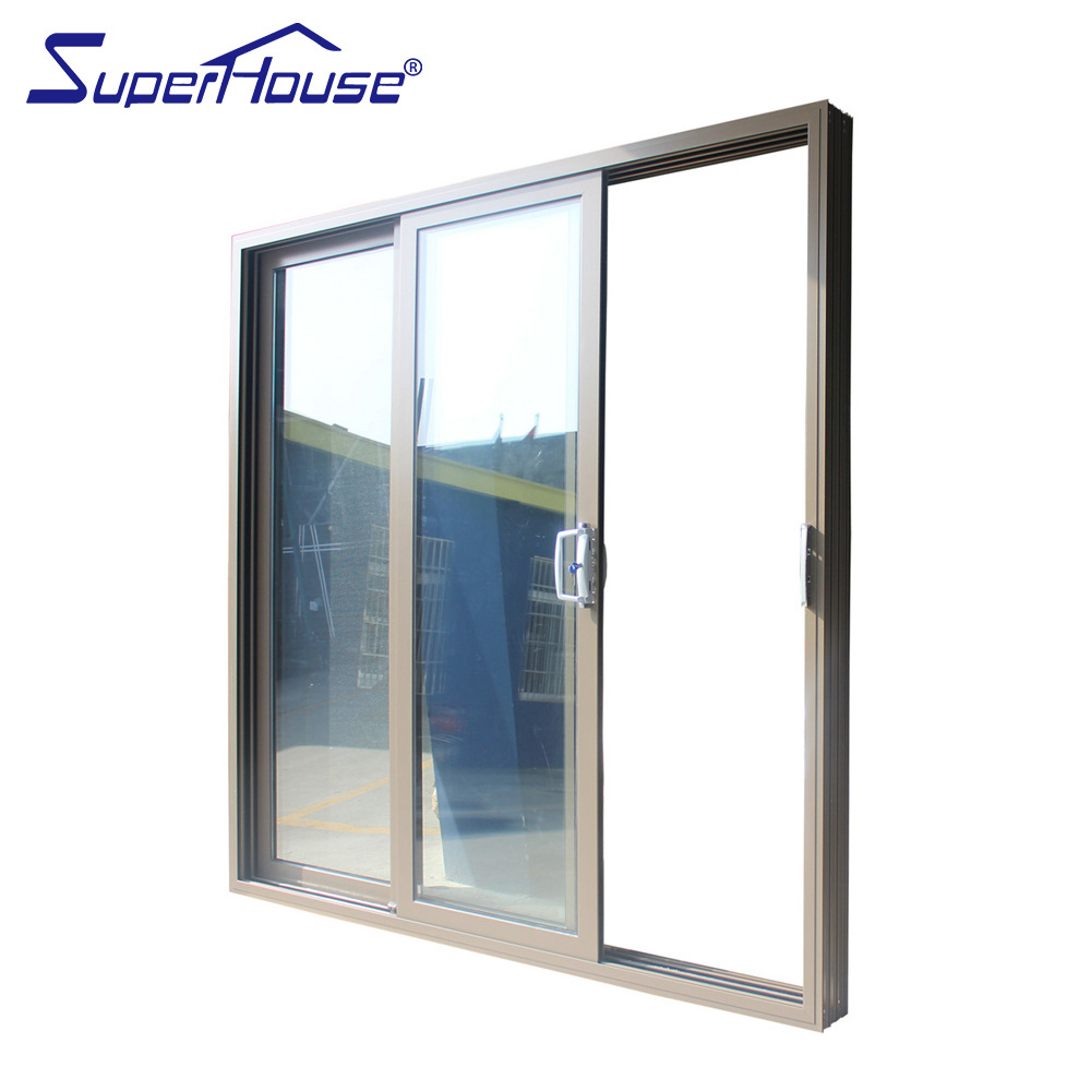 superhouse used commercial glass doors Aluminium track 3 panel sliding closet doors lowes with Dade testing