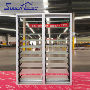 Hurricane proof impact resistance NOA NFRC AS2047 standard  Aluminum Frame Tempered Glass adjustable  Louvre Jalousie Window