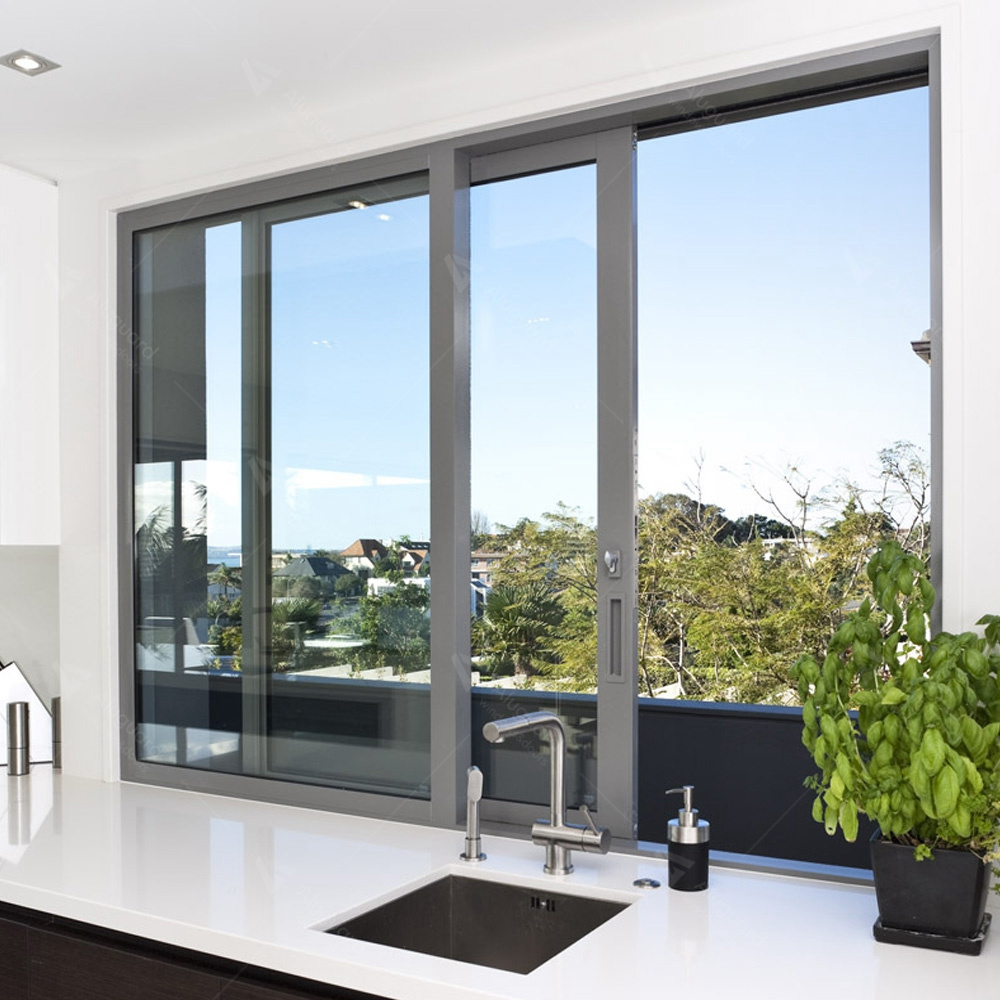 Australian Standard Double Glazed Glass Aluminum Sliding Windows