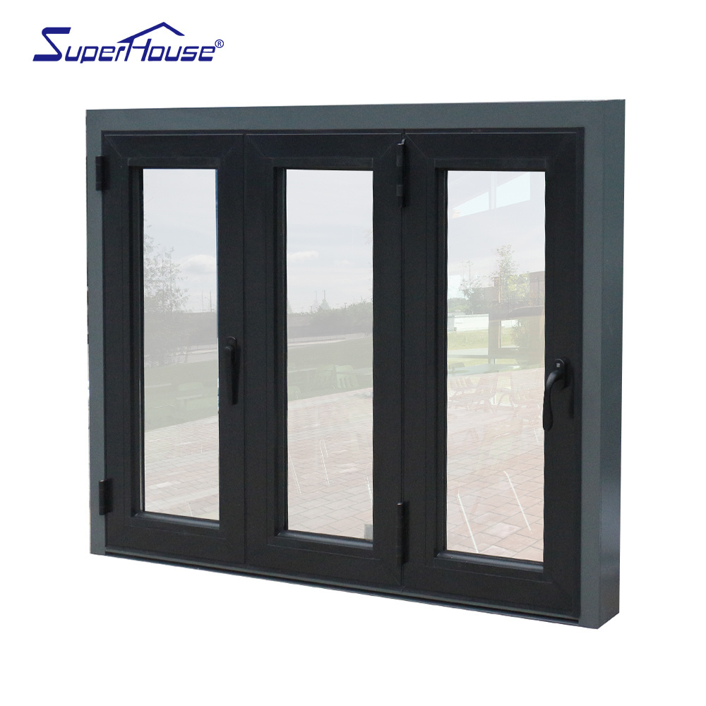 Superhouse Aluminium Tempered Glass Bifolding Windows Horizontal Folding Local Window Aluminium Bifold Window with cheap price