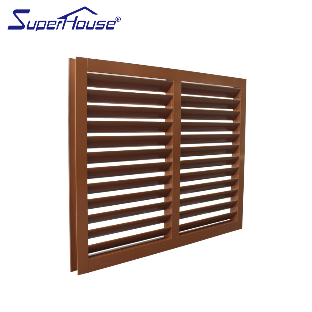 superhouse louvered windows Aluminum Frame Adjustable Glass Louver Windows Aluminium Louvre Shutter Window Manufacturer