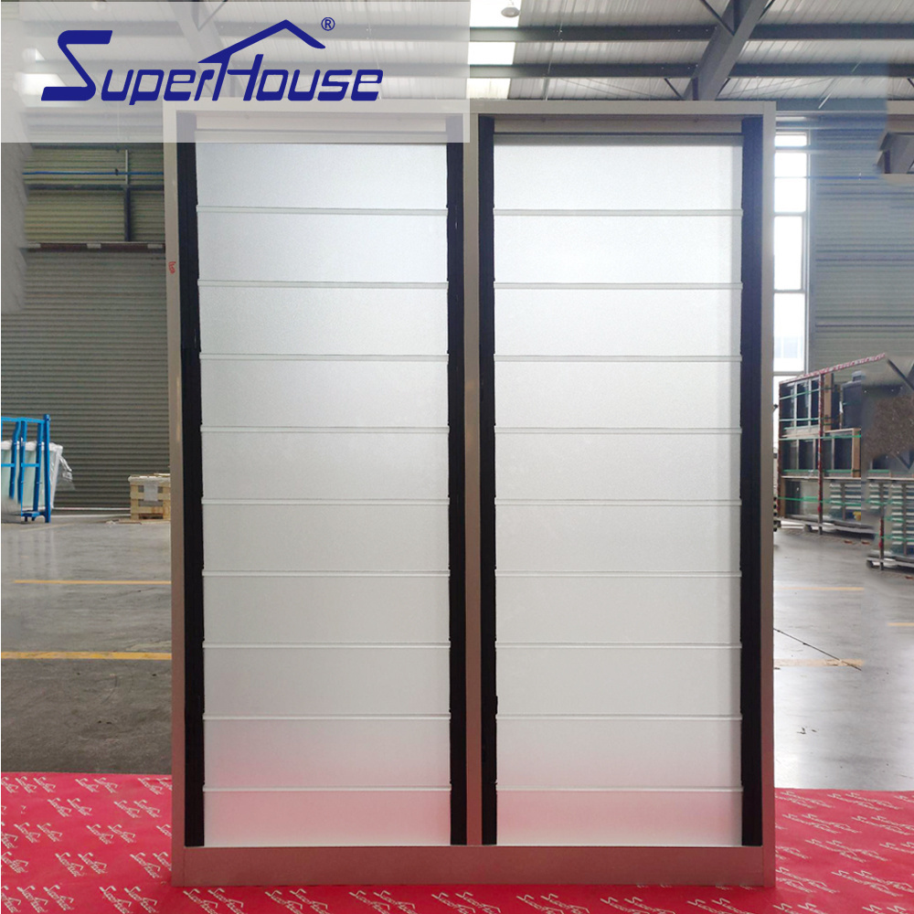 Hurricane proof impact resistance NOA NFRC AS2047 standard  Aluminum Frame Tempered Glass adjustable  Louvre Jalousie Window