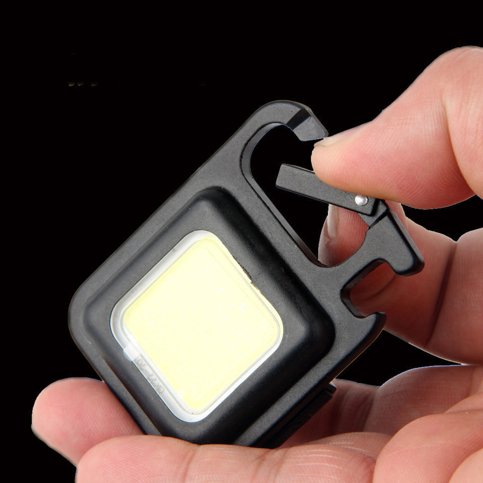 Mini Size Portable Cob 3 Light Modes Bright Usb Led Torch Work Light Own Bracket Flashlights Portable Camping Cob Keychain Light