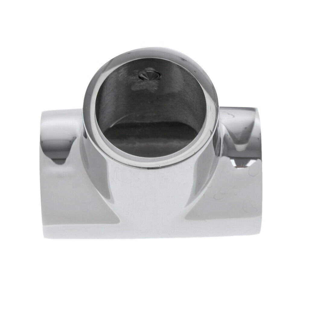 ISURE MARINE Boat Rail 90 Degree Rail Fitting Stainless Steel Tee Marine Hardware Fitting