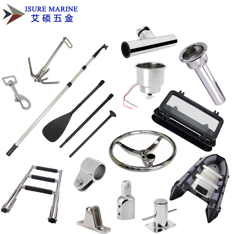 Yacht marine accessories wholesale Stainless Steel 316 anchor cleat hinge ladder Steering Wheel