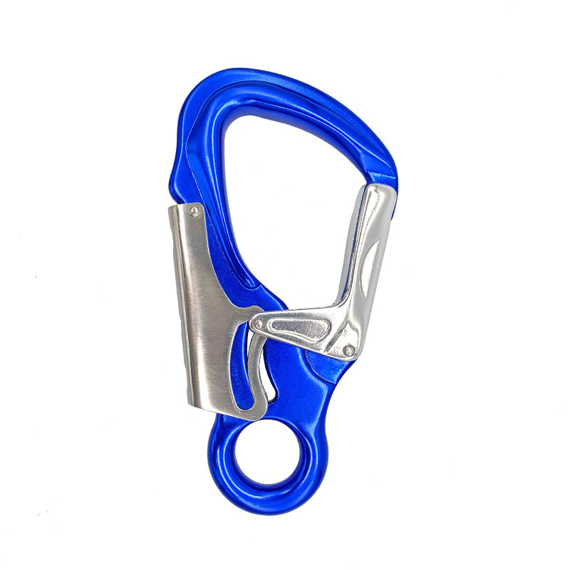 D type carabiner main lock 25KN rock climbing 7075 aviation aluminumbuckle camping equipment ham From Isure Marine Made In China