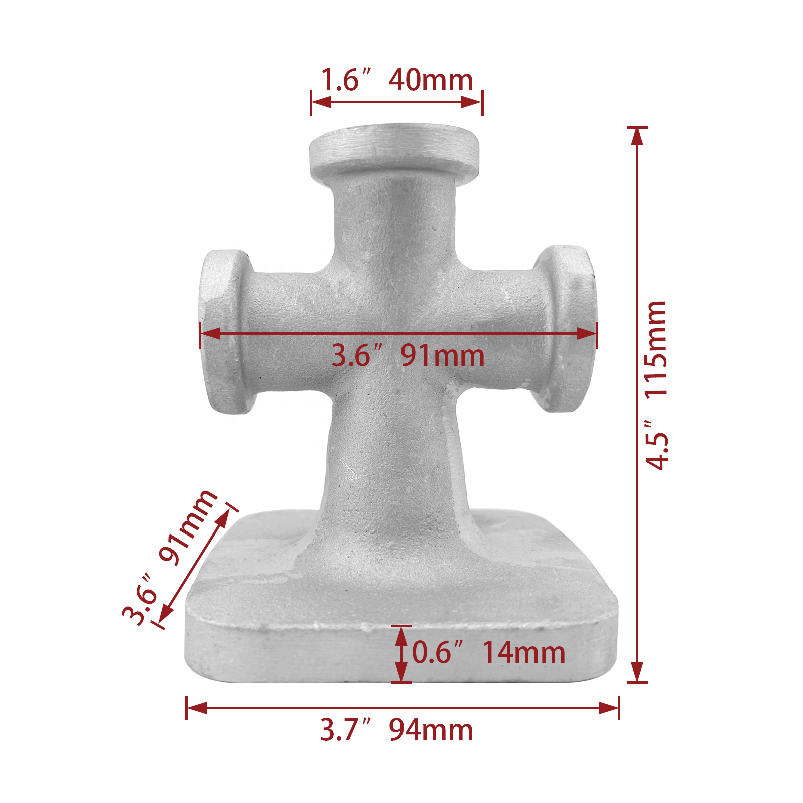 Kayak boat aluminum cross bollard single cleat marine hardware accessories ISURE MARINE