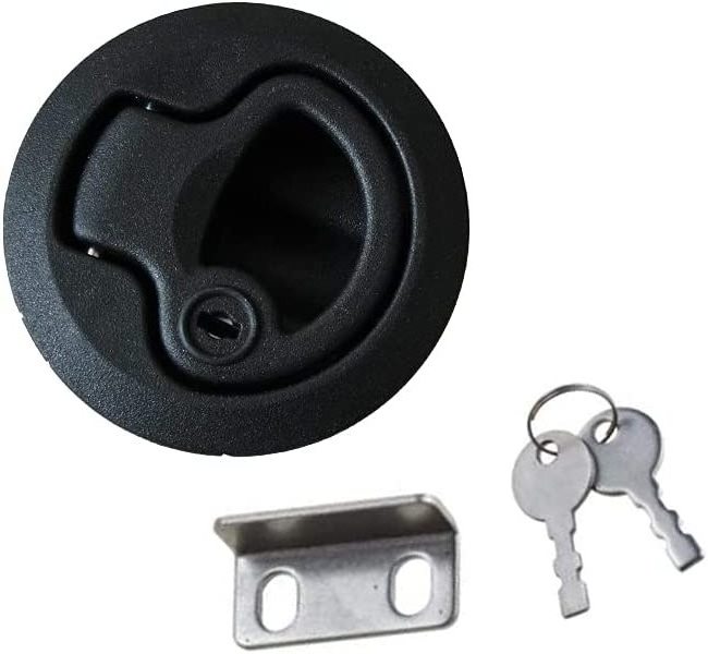 Flush Pull Hatch Latch Round Slam Latch for RV Boat Deck 1/4