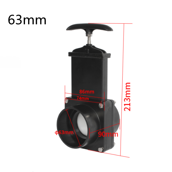 High quality 50 63 75mm Black RV Caravan Motorhome Water Gate Valve RV accessories