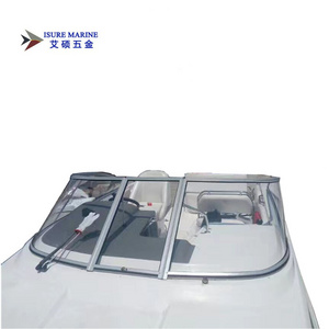 Isure marine Yacht/Boat Aluminum Tempered glass Customized Front Windshield