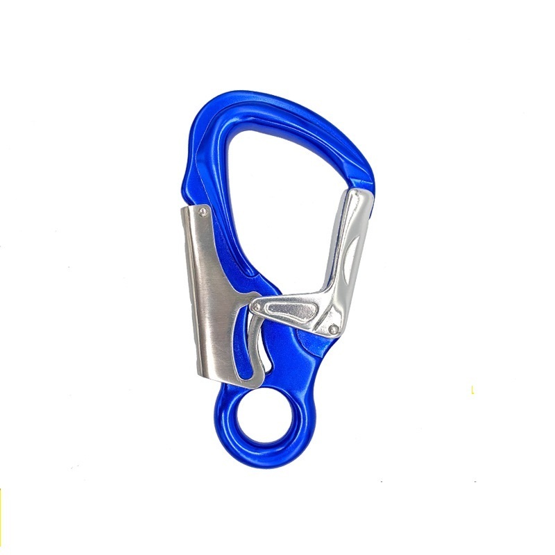 D type carabiner main lock 25KN rock climbing 7075 aviation aluminumbuckle camping equipment ham From Isure Marine Made In China