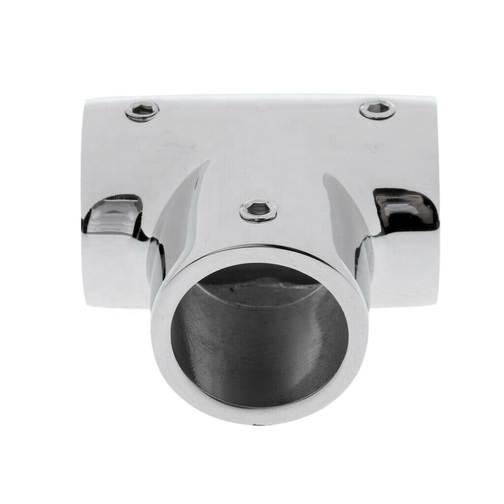 ISURE MARINE Boat Rail 90 Degree Rail Fitting Stainless Steel Tee Marine Hardware Fitting