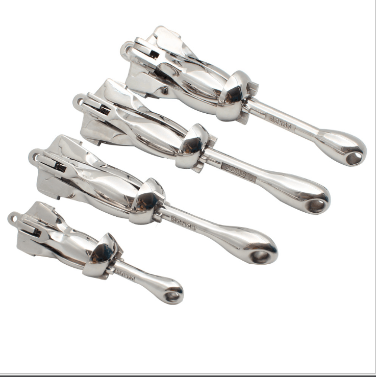 stainless steel folding anchor/boat anchors/folding boat anchor with four tines ISURE marine accessories 5kg 10kg 3.2kg 1.5kg